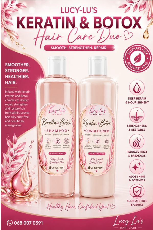 Keratin, Botox & Collagen Shampoo and Conditioner